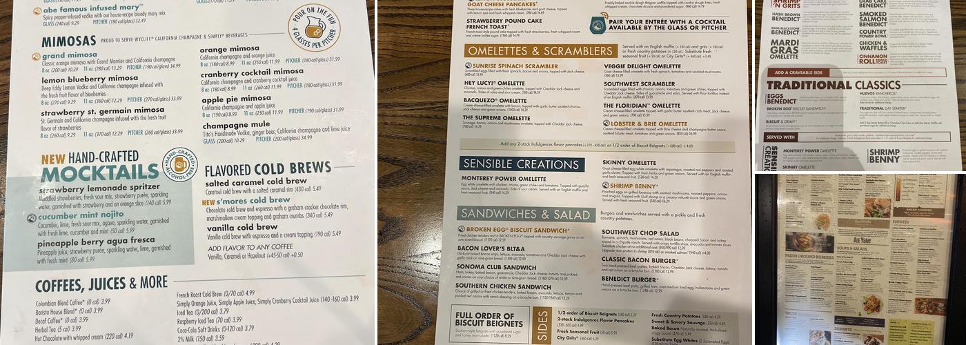 Another Broken Egg Cafe Menu