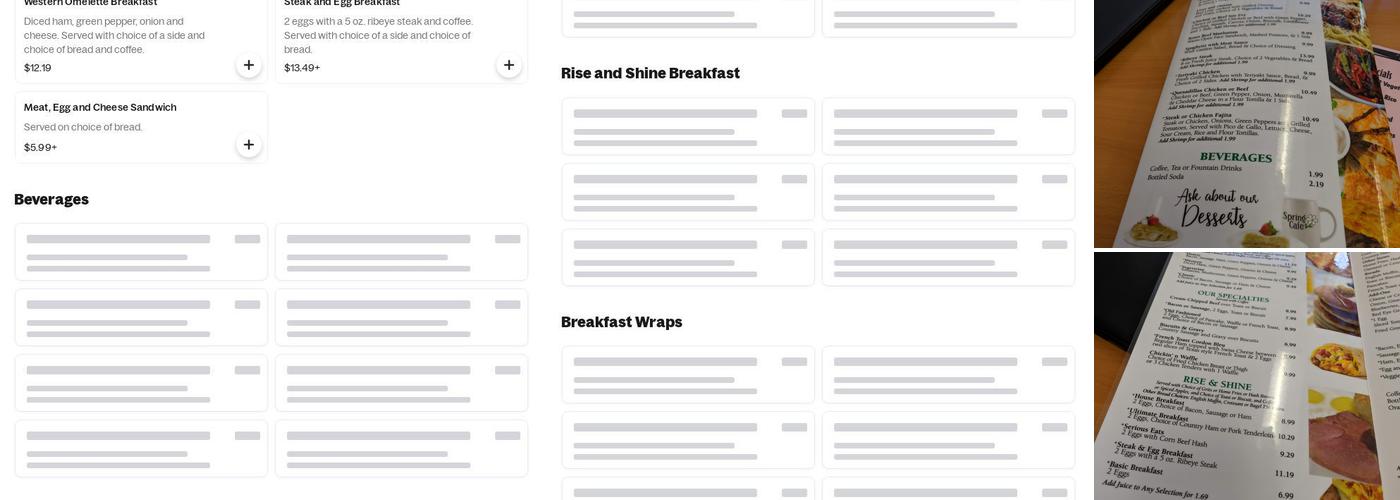 Spring Cafe Menu