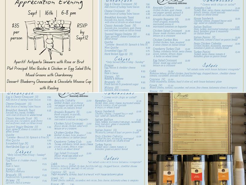 Hereghty Heavenly Delicious Menu