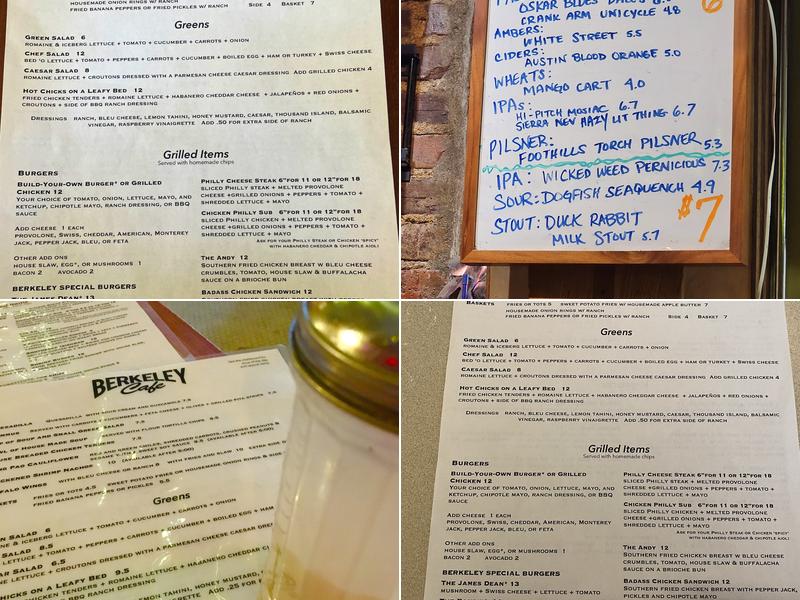 Berkeley Cafe Menu