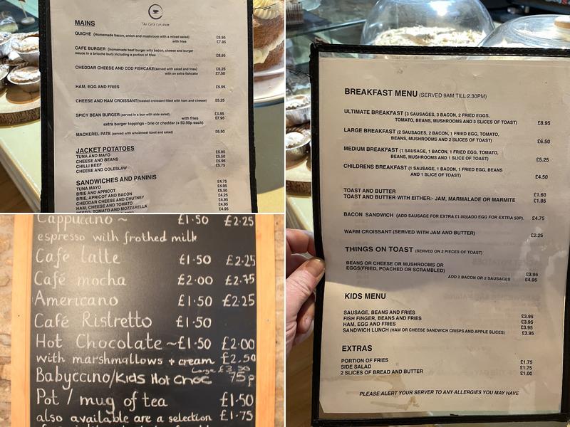 The Cafe Corsham Menu