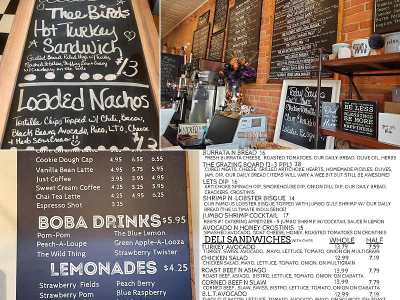 The Rustic Bluebird Marketplace Menu