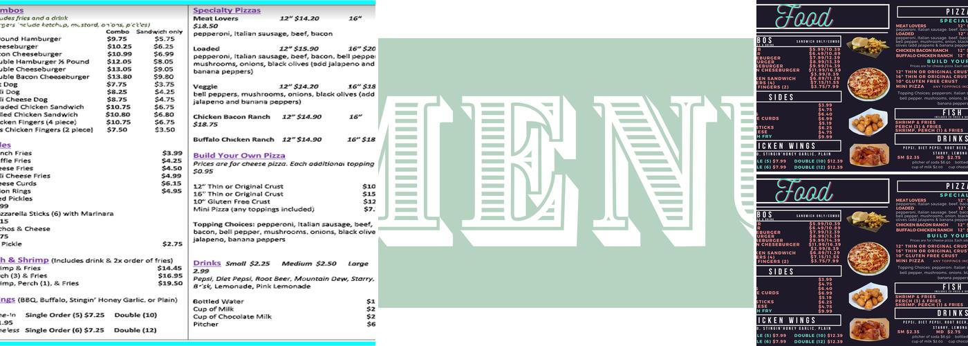 Sweets & Eats Menu