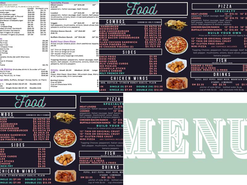 Sweets & Eats Menu