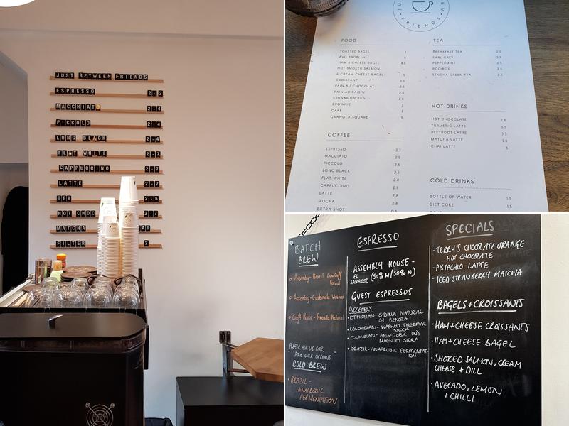 Just Between Friends Coffee Menu