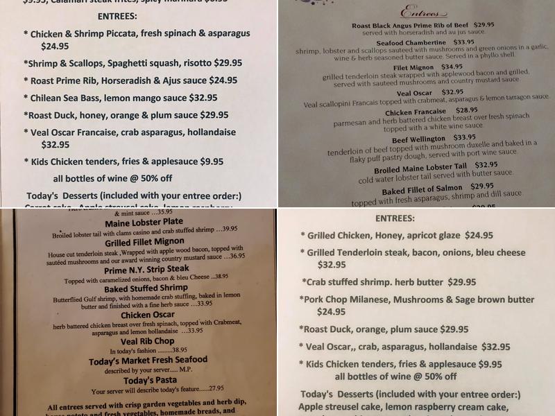 Inn Between Restaurant Menu