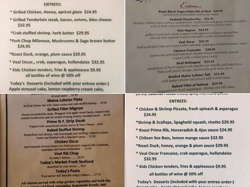 Inn Between Restaurant Menu