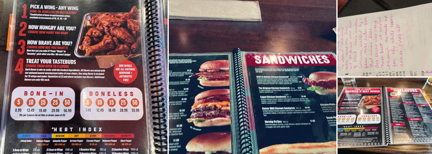 East Coast Wings + Grill Menu