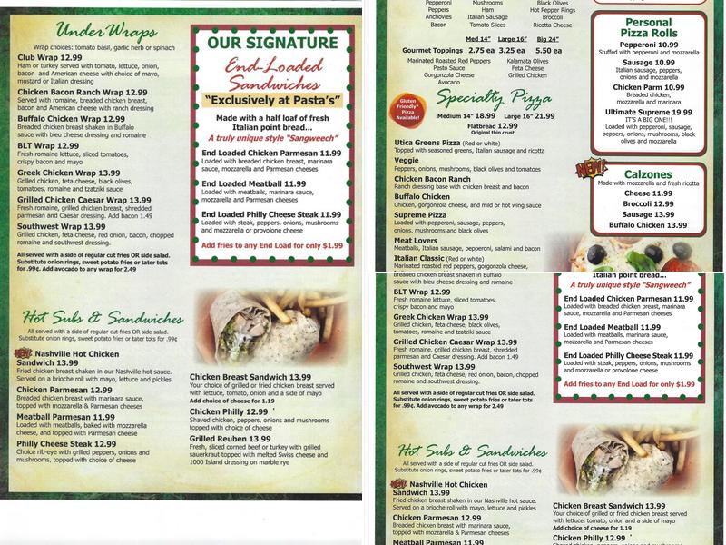 Foxfire Restaurant Menu