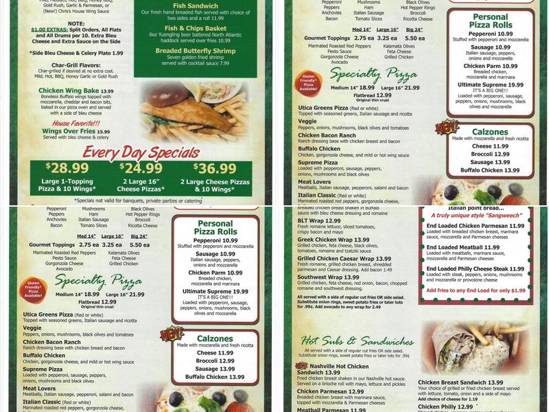 Foxfire Restaurant Menu