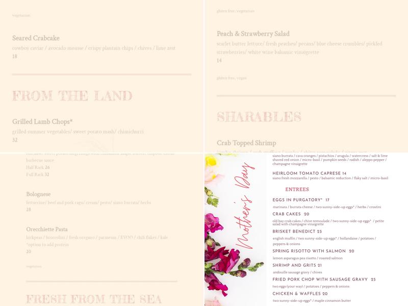 Farm Table Menu