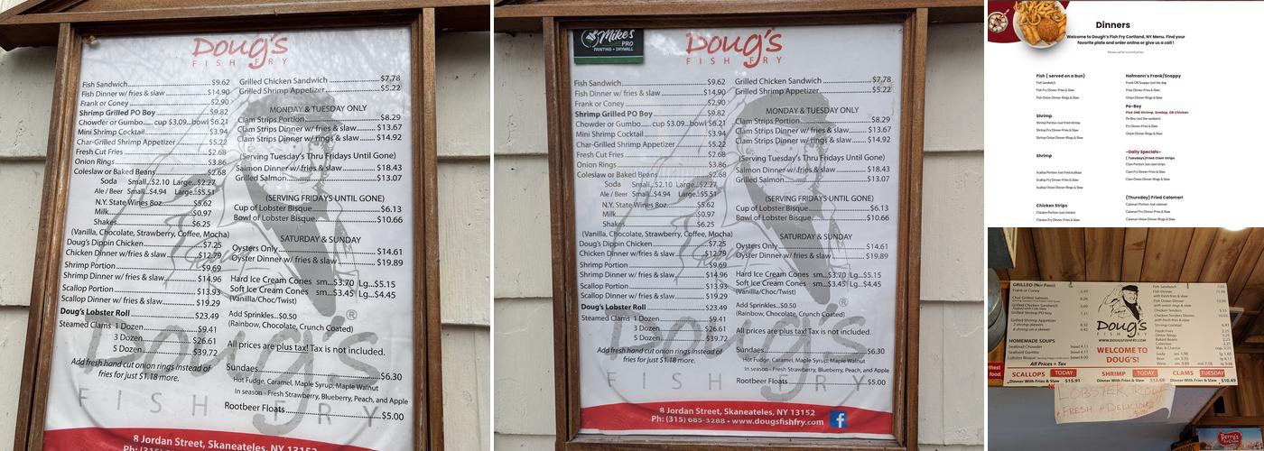 Doug's Fish Fry Menu