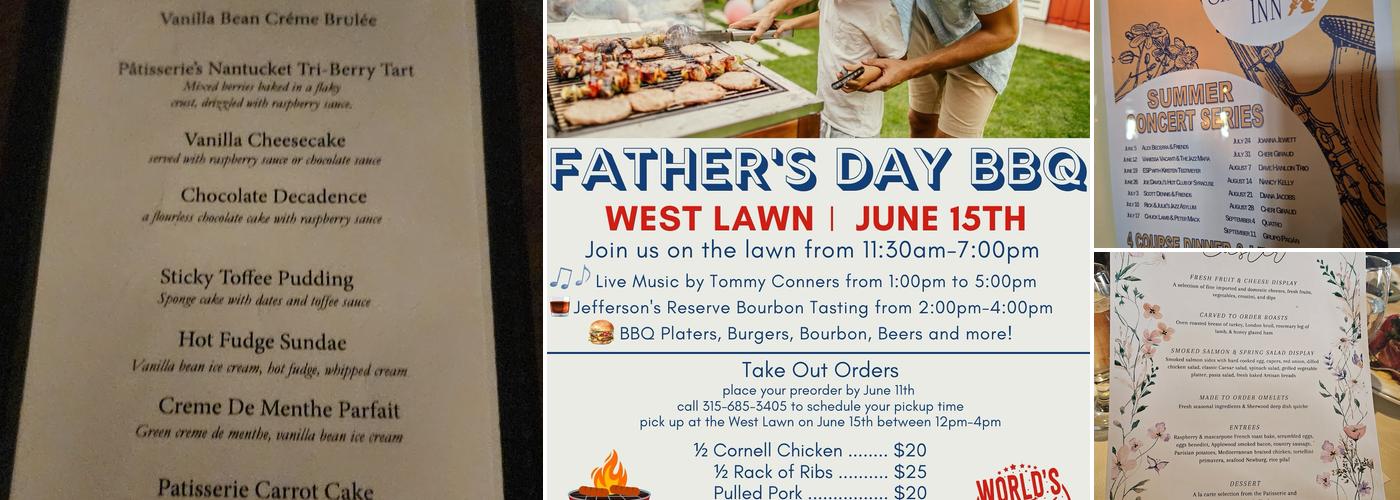 The Sherwood Inn Menu