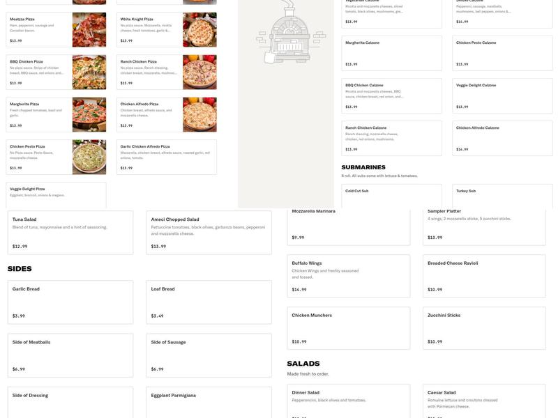 Ameci Pizza & Pasta Menu