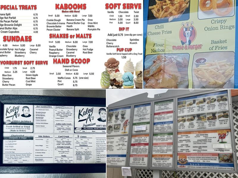 Shake A Burger Menu
