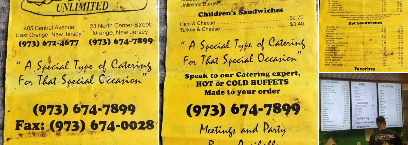 Sandwiches Unlimited Menu