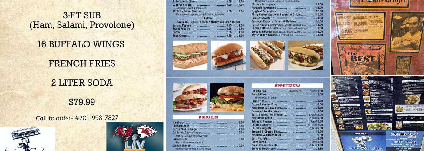 Subs Galore Menu