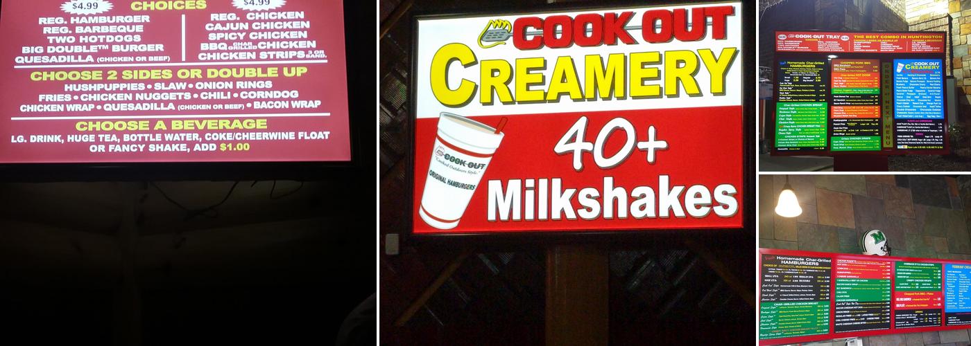 Cook Out Menu