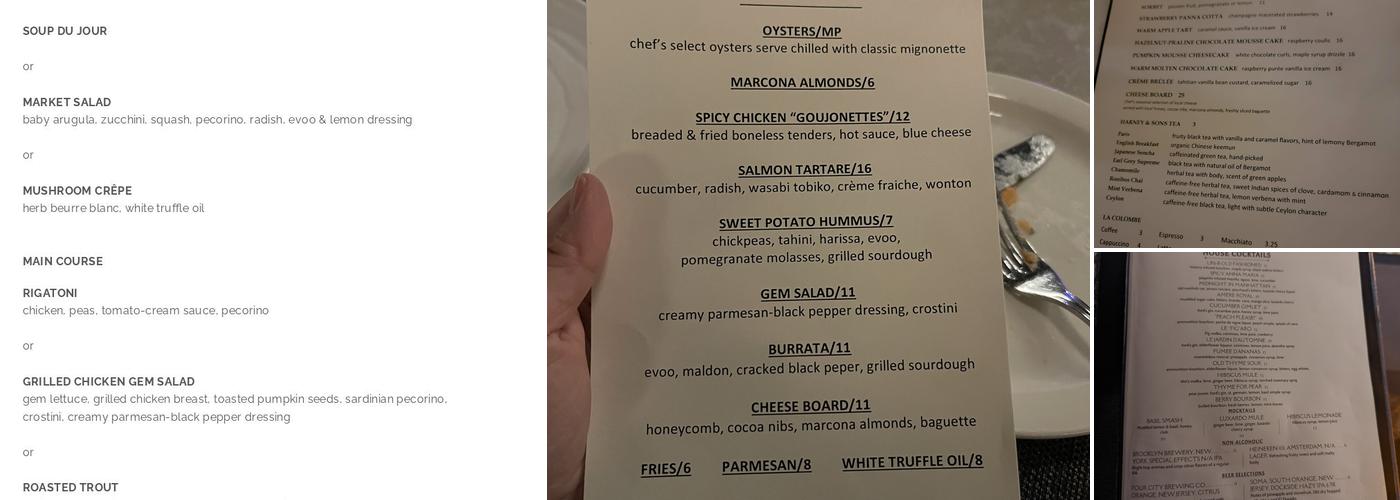 Restaurant Lorena's Menu