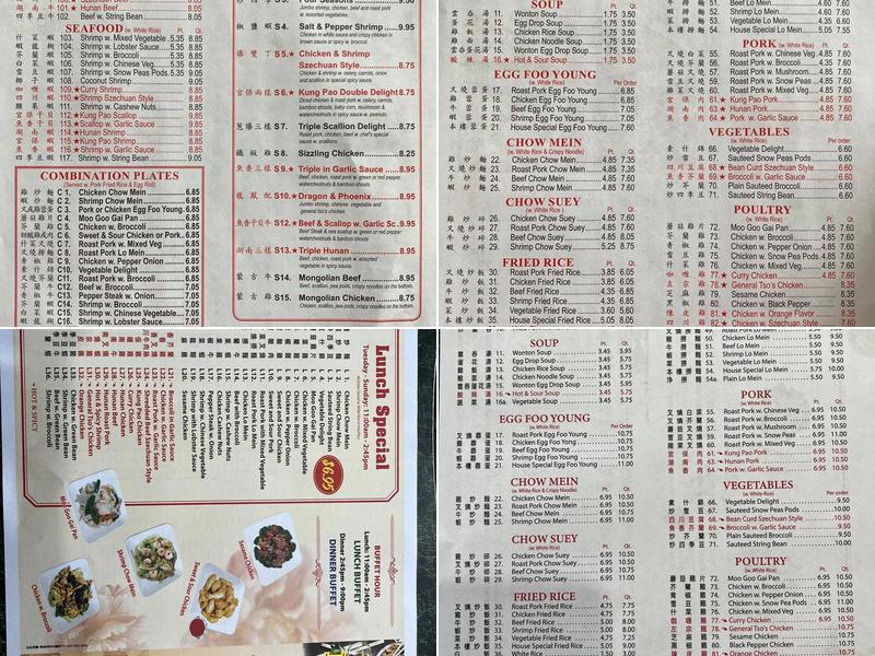 King's Buffet Menu