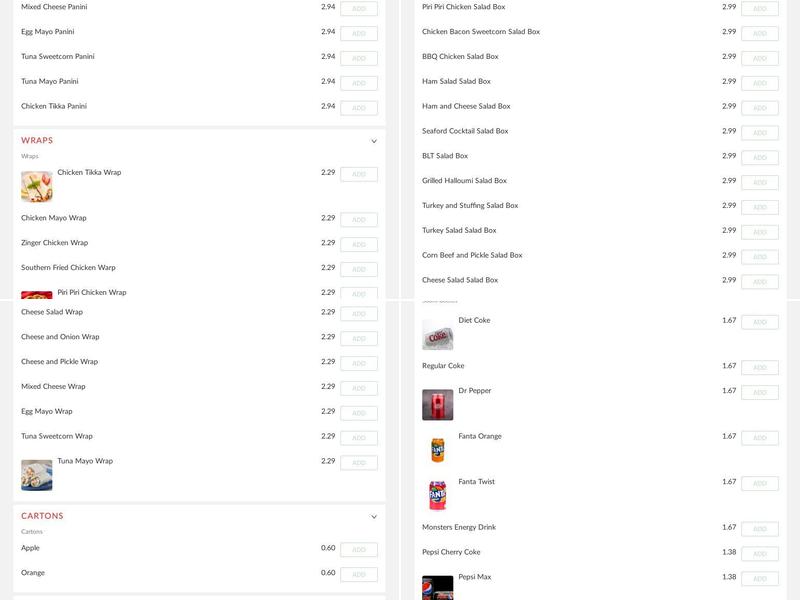 Riverside Baguette Company Menu