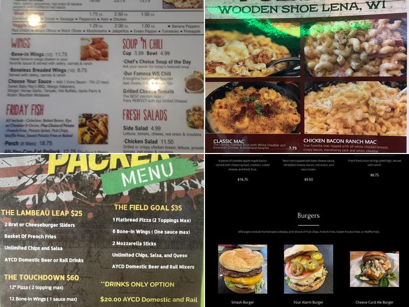 Wooden Shoe Bar & Grill Menu