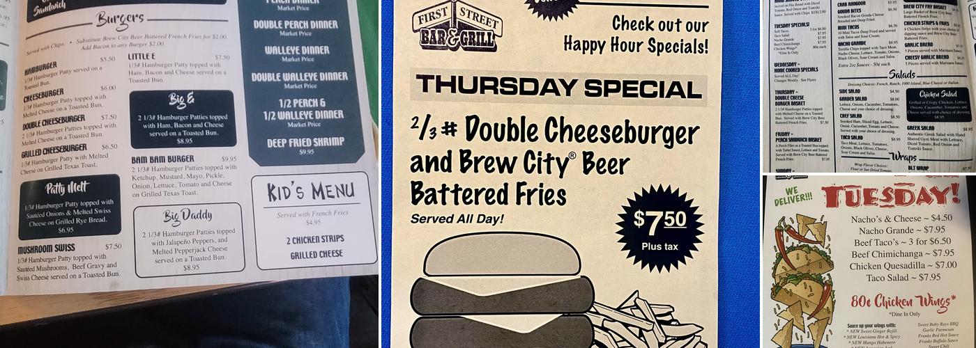 Eastside Bar & Grill Menu