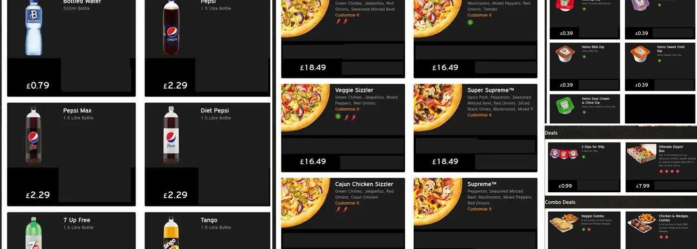 Pizza Hut Delivery Menu