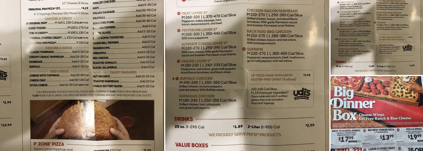 Pizza Hut Menu