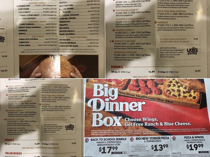 Pizza Hut Menu