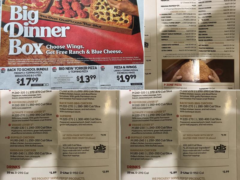 Pizza Hut Menu