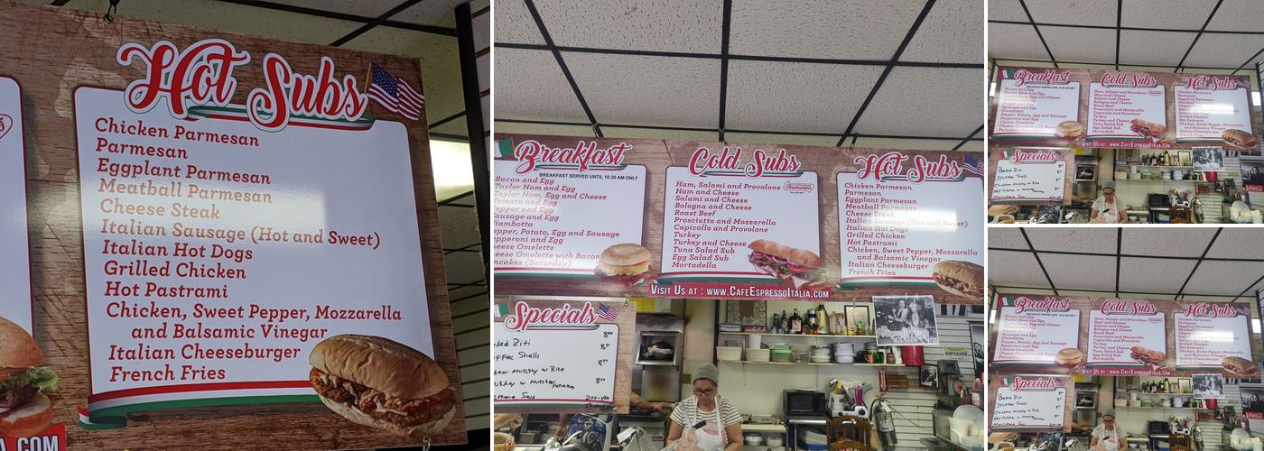 Caffè Espresso Italia Menu