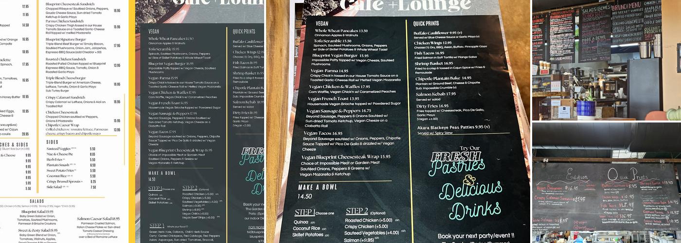 Blueprint Cafe Menu