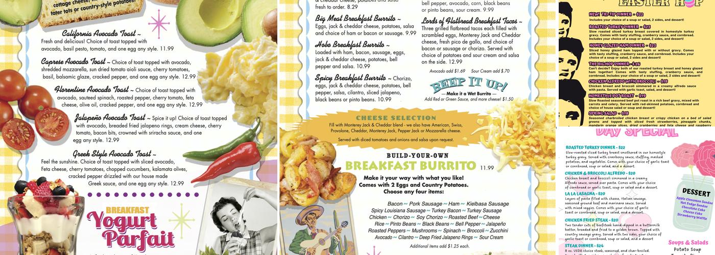 Beeps Diner Menu