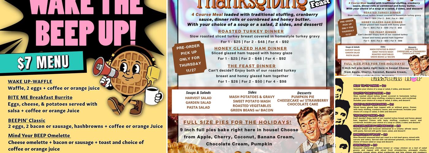 Beeps Diner Menu
