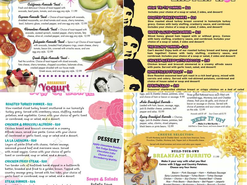 Beeps Diner Menu