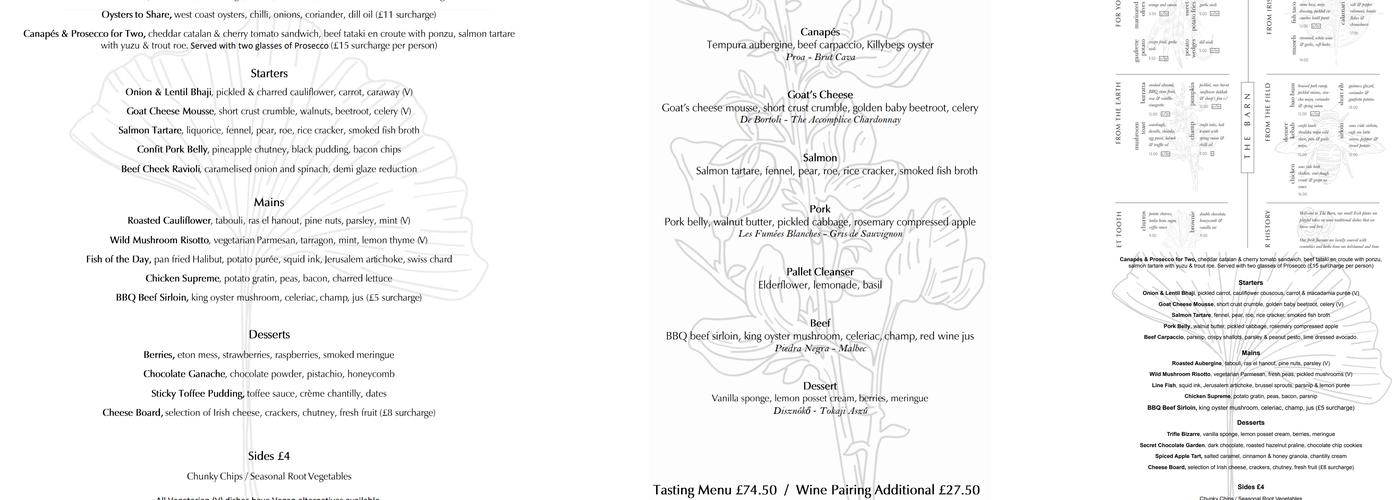 The Barn at Finn Lough Menu