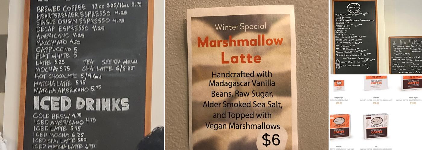 Café Grumpy - Fashion District Menu