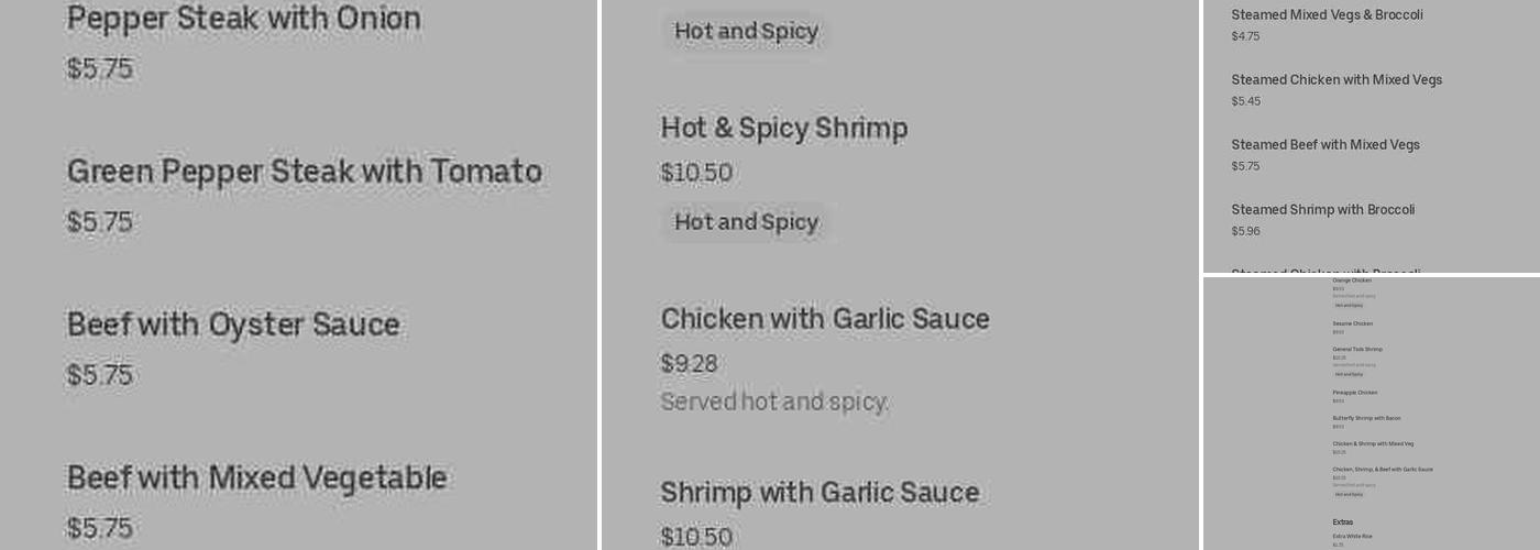 Ho King Kitchen Menu