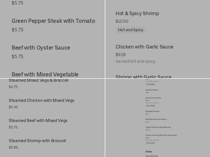 Ho King Kitchen Menu