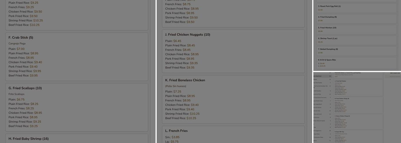 Cheung Hing Kitchen Menu