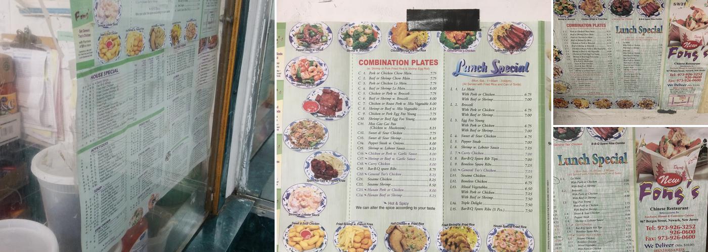 Fong's Menu