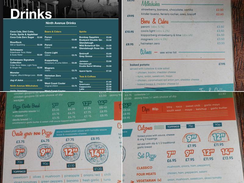 9th Avenue Enniskillen Menu