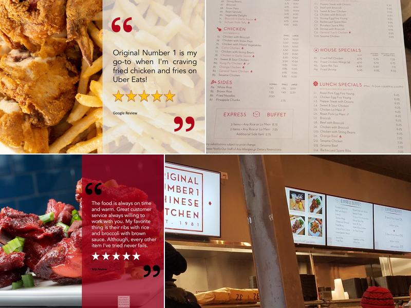 Original Number 1 Chinese Kitchen Menu