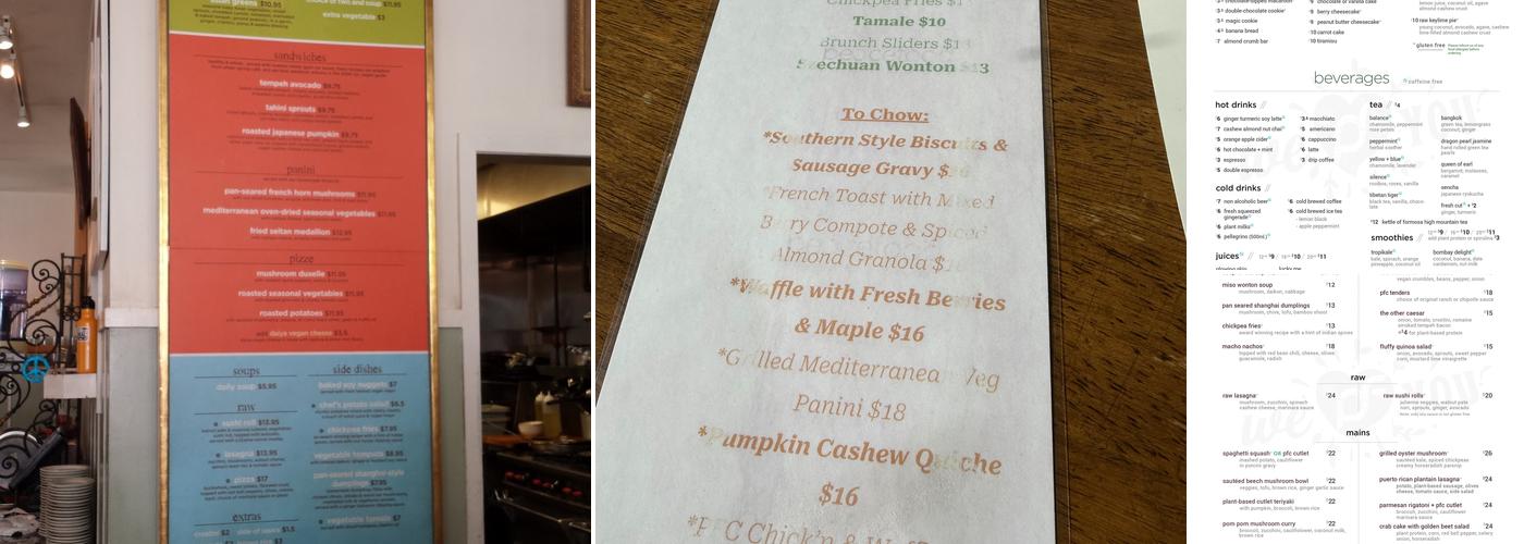 Peacefood - Upper West Side Menu