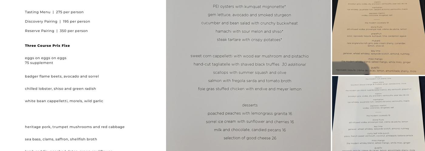 The Modern Menu