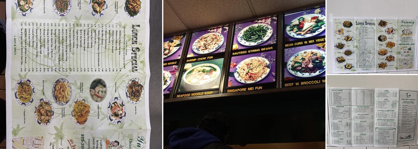 Yummy Chinese Take Out Menu