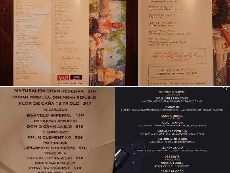 Guantanamera Menu