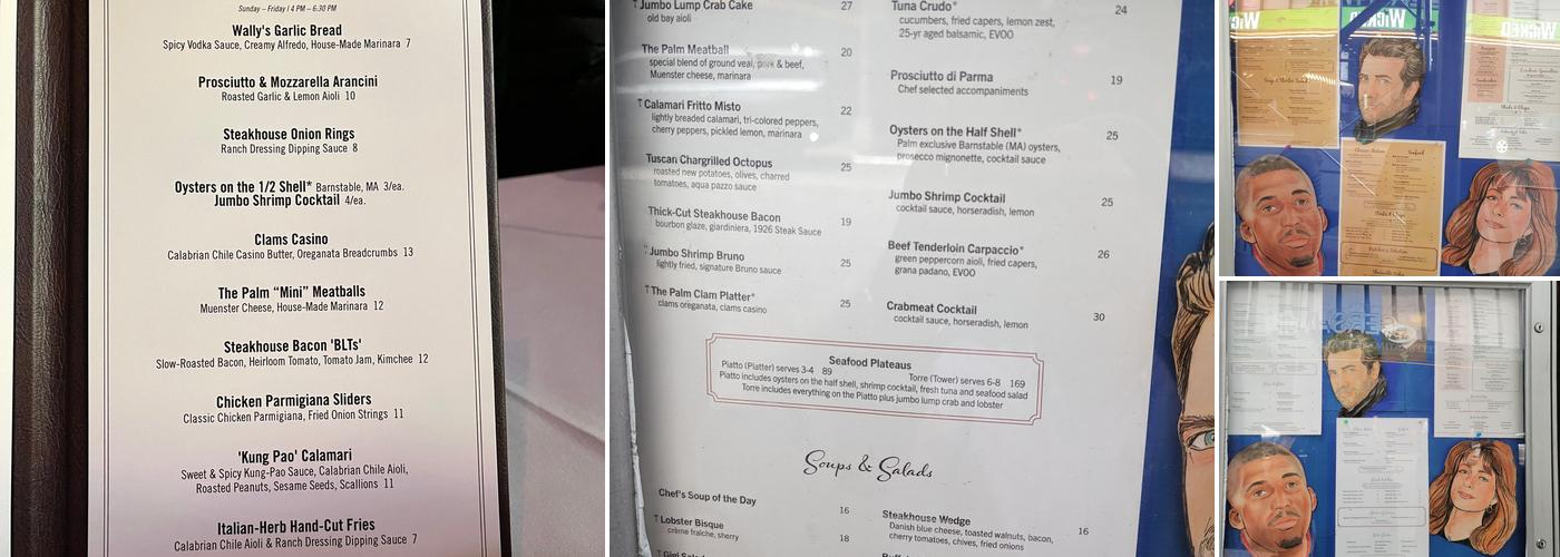 The Palm - Palm West Menu