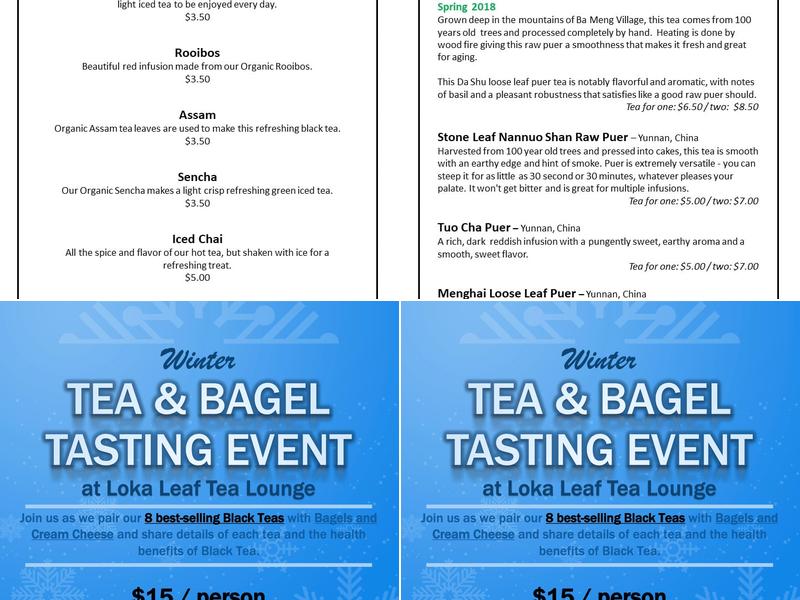 Loka Leaf Tea Lounge Menu